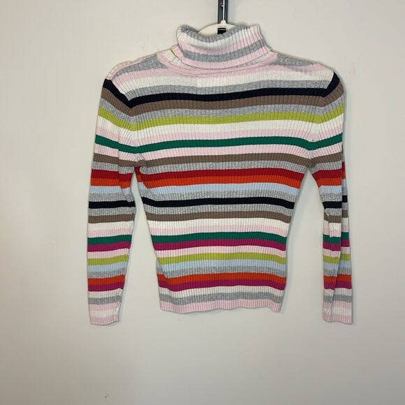 Vintage Y2K St.John’s Bay Vibrant Colors Turtle Neck Sweater Petite Small - Picture 5 of 6